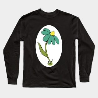 Daisy Whimsical Cartoon Illustration Happy Colours Long Sleeve T-Shirt